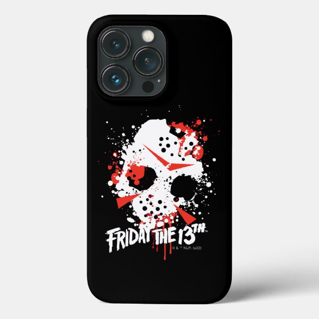 Friday the 13th | Paint Splatter Hockey Mask Case-Mate iPhone Case (Back)