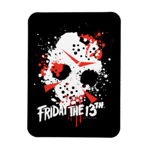 Friday the 13th Paint Splatter Hockey Mask Magnet