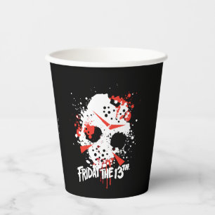 Friday the 13th   Paint Splatter Hockey Mask Paper Cups