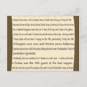 Friday the 13th postcard