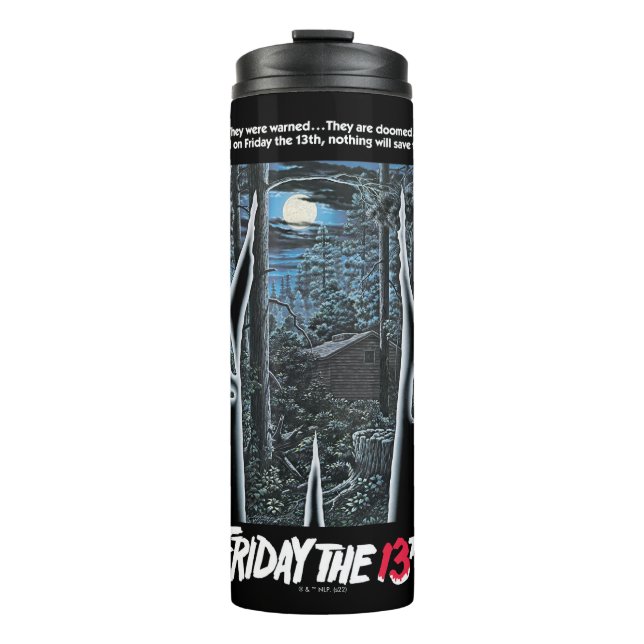 Friday the 13th | Silhouette Camp Theatrical Art Thermal Tumbler (Front)