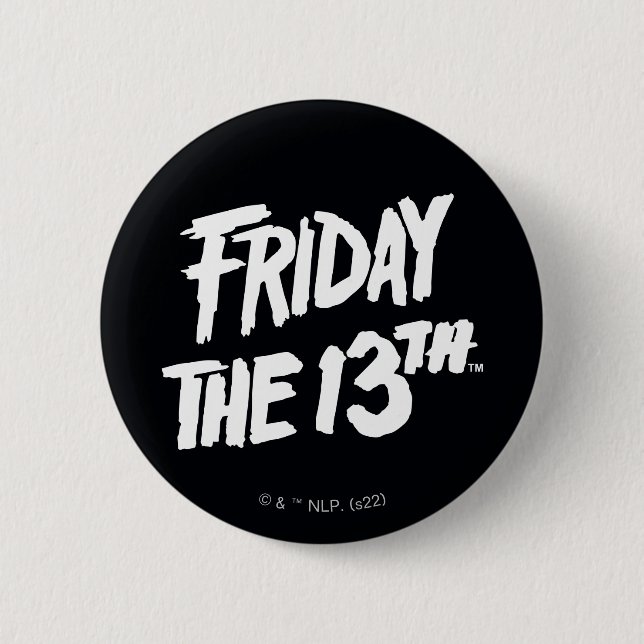 Friday the 13th | Stacked Painted Logo 2 Inch Round Button (Front)