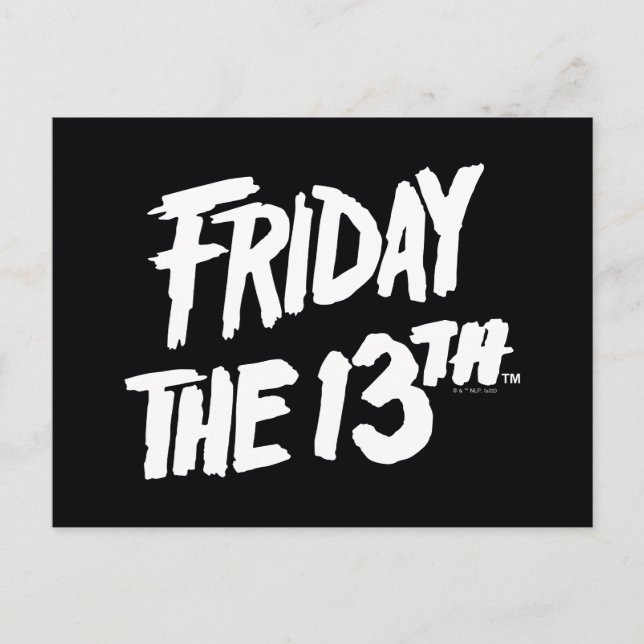Friday the 13th | Stacked Painted Logo Postcard (Front)