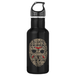 Friday the 13th   Typography Hockey Mask 532 Ml Water Bottle