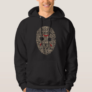 Friday the 13th   Typography Hockey Mask Hoodie