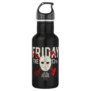 Friday the 13th Weapons Cross Hockey Mask 532 Ml Water Bottle