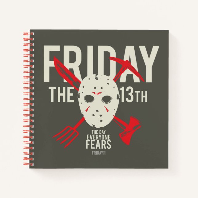 Friday the 13th | Weapons Cross Hockey Mask Notebook (Front)