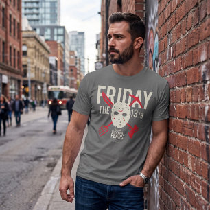 Friday the 13th Weapons Cross Hockey Mask T-Shirt