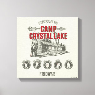 Friday the 13th   Welcome to Camp Crystal Lake Canvas Print