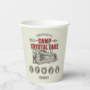 Friday the 13th   Welcome to Camp Crystal Lake Paper Cups