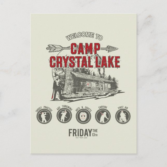 Friday the 13th | Welcome to Camp Crystal Lake Postcard (Front)