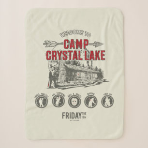 Friday the 13th   Welcome to Camp Crystal Lake Sherpa Blanket