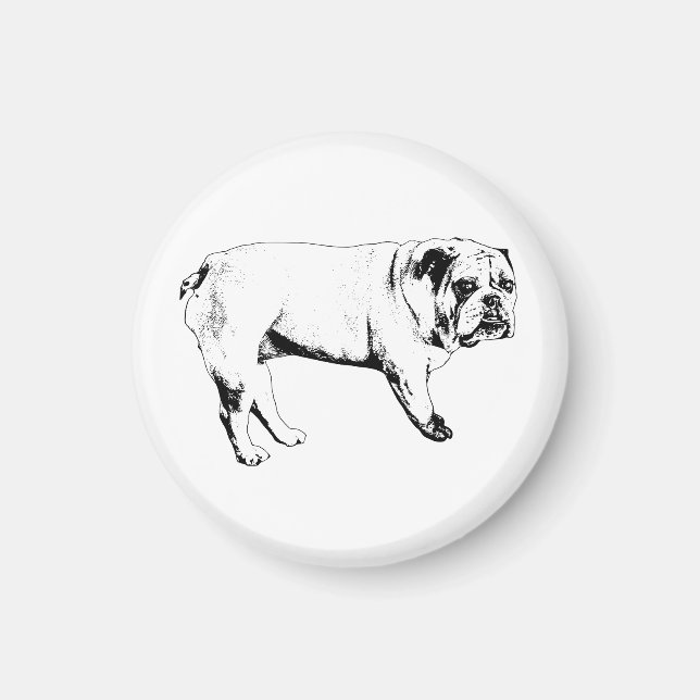 Fridge Cheer Bulldog Magnet (Front)
