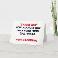 Fridge Cleaning Funny Thank You Office Humour