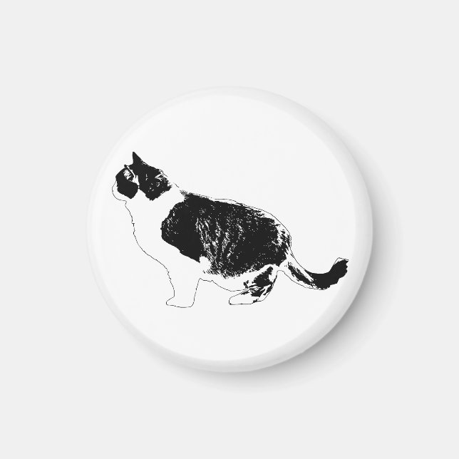 Fridge Feline, Calm Shape Magnet (Front)