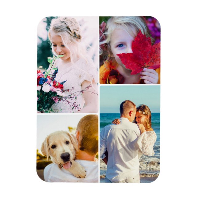 Fridge Magnet 4 Modèle arrondi photo (Vertical)