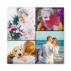 Fridge Magnet 4 Photos Rounded Template