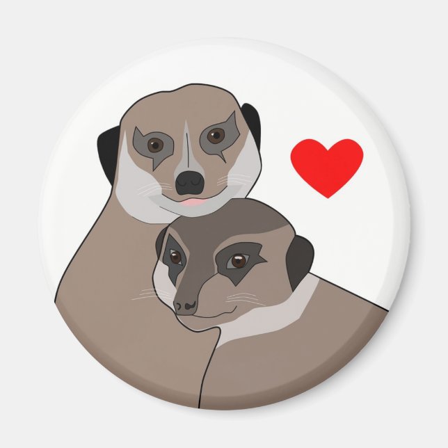 Fridge-Magnet "Meerkats in Love" Magnet (Front)