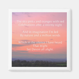 Fridge magnet poem "Devon A Light"