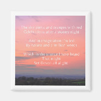 Fridge magnet poème "Devon A Light"