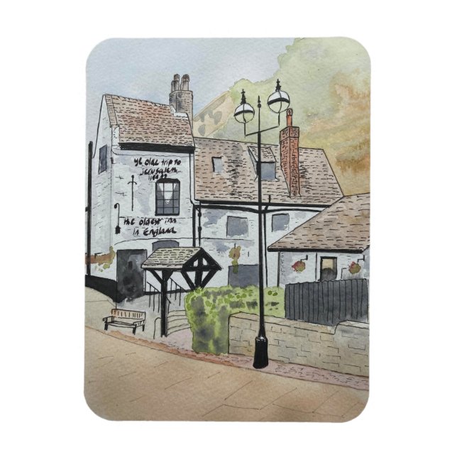 Fridge Magnet Voyage À Jersusalem Inn Nottingham (Vertical)