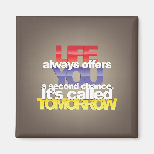 Fridge magnet with inspirational quotes (Front)