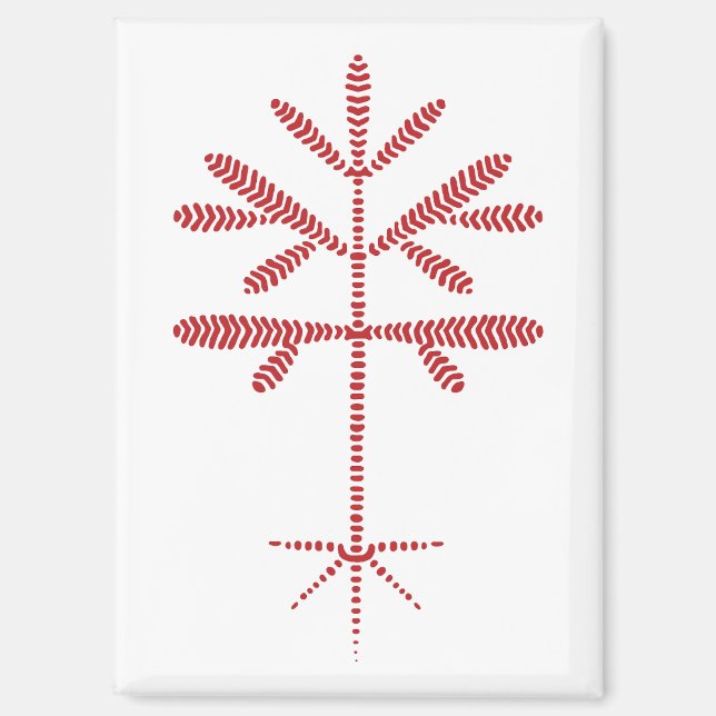 Fridge Magnet with Red Sapling (Front)