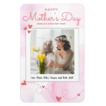Fridge Photo Magnet for Mother's Day, Personalized
