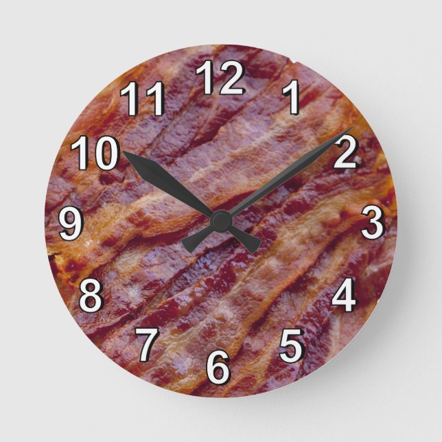 Fried bacon round clock (Front)
