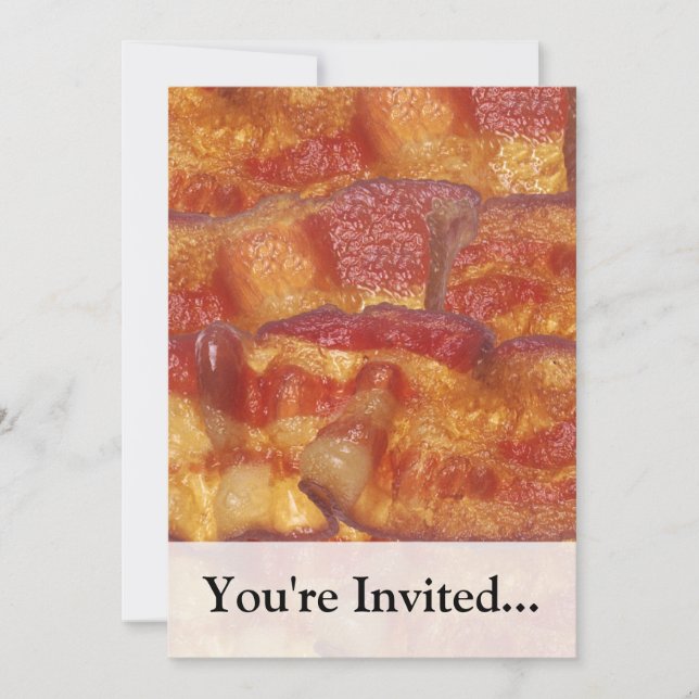 Fried Bacon Strip Invitation (Front)