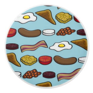 Fried Breakfast Ceramic Knob