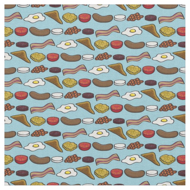 Fried Breakfast Fabric (Close Up)