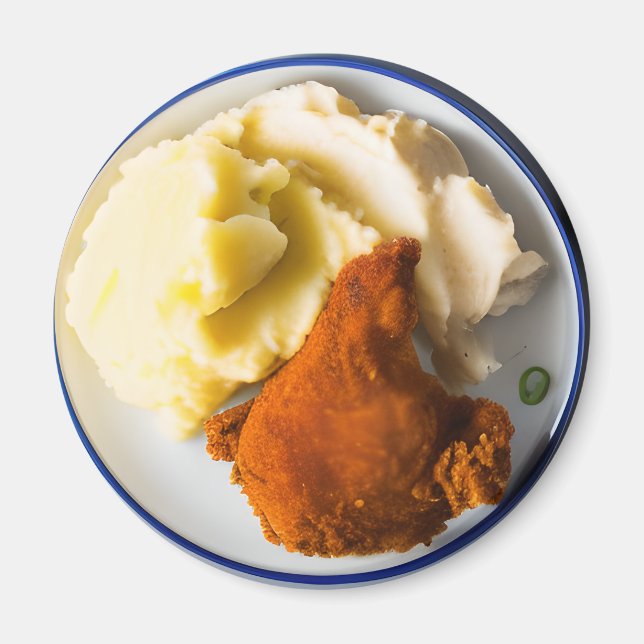 Fried Chicken and Mashed Potatoes Magnet (Front)
