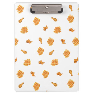 Fried Chicken and Waffles Pattern Clipboard