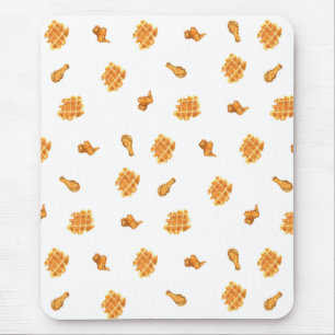 Fried Chicken and Waffles Pattern Mouse Pad