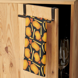 Fried Chicken Bites And Potato Fries Kitchen Towel