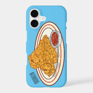 Fried chicken cartoon illustration
