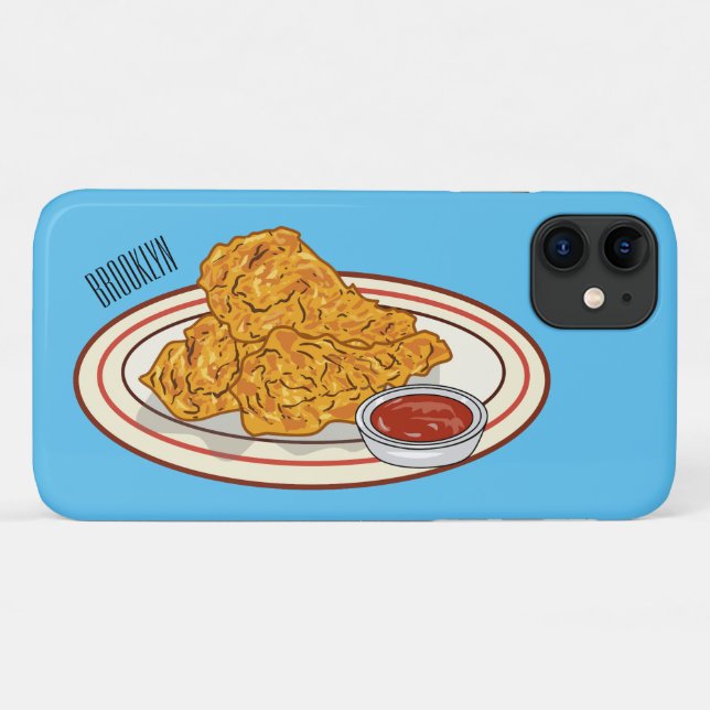Fried chicken cartoon illustration Case-Mate iPhone case (Back (Horizontal))