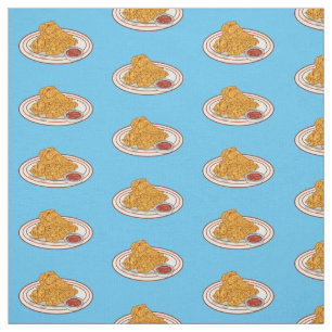 Fried chicken cartoon illustration fabric