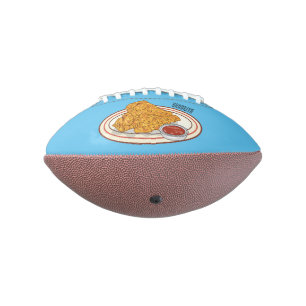 Fried chicken cartoon illustration football