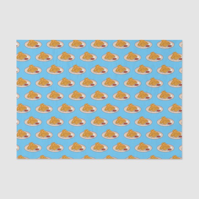 Fried chicken cartoon illustration tissue paper (Front)