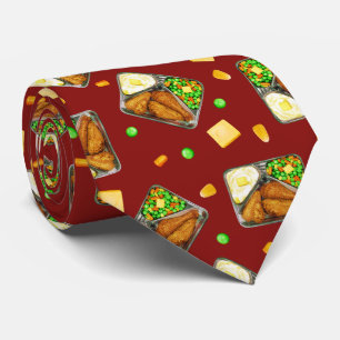 Fried Chicken Dinner - in red Tie