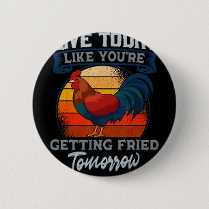 Fried Chicken Food Lover Restaurant Dish Chef Kitc 2 Inch Round Button