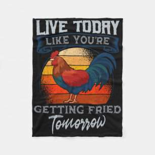 Fried Chicken Food Lover Restaurant Dish Chef Kitc Fleece Blanket