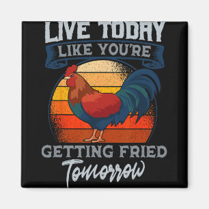 Fried Chicken Food Lover Restaurant Dish Chef Kitc Magnet