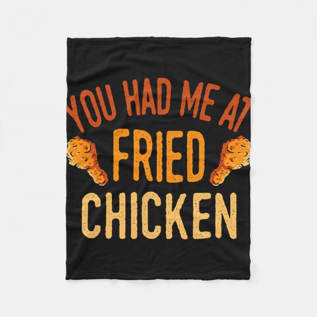 Fried Chicken Food Lover Restaurant Dish Kitchen C Fleece Blanket (Front)