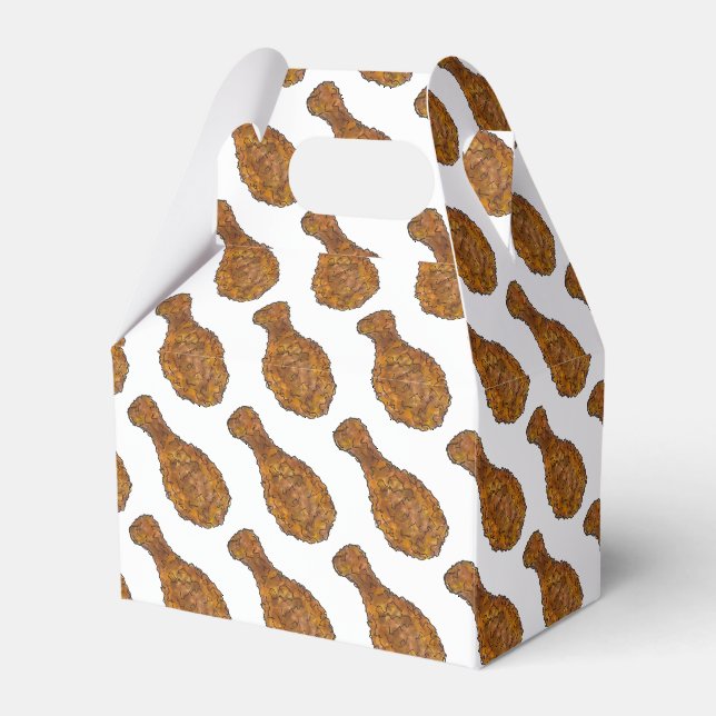 Fried Chicken Leg Drumstick Cookout Restaurant Favor Box (Front Side)