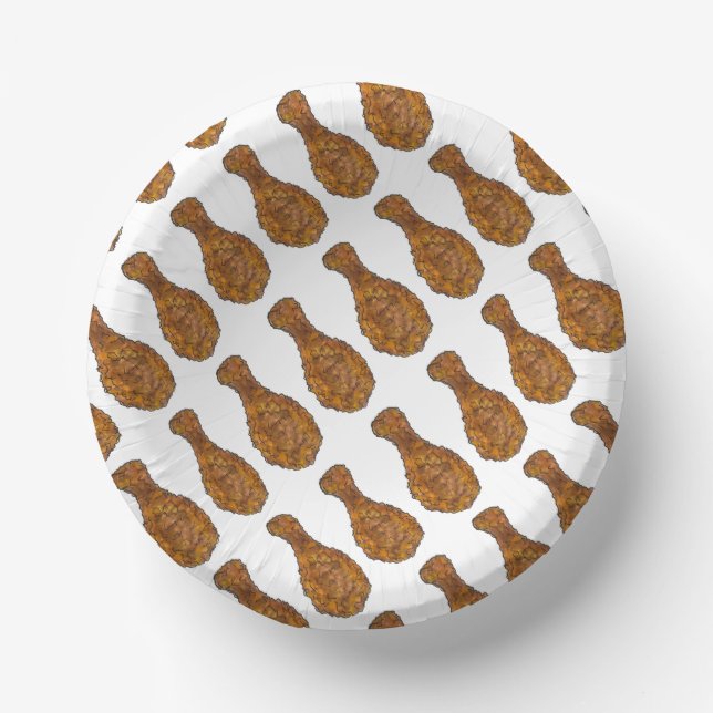 Fried Chicken Leg Drumstick Cookout Restaurant Paper Plate (Front)