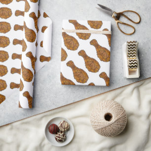 Fried Chicken Leg Drumstick Foodie Soul Food Meat Wrapping Paper