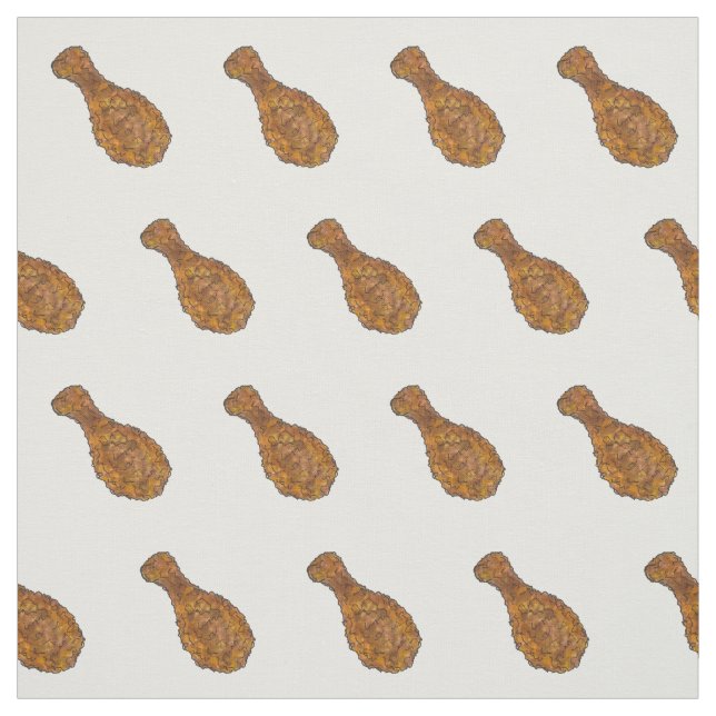 Fried Chicken Leg Drumstick Soul Food Cooking Fabric (Swatch)
